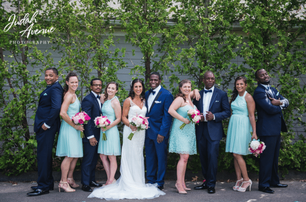 Navy and Mint Green Wedding