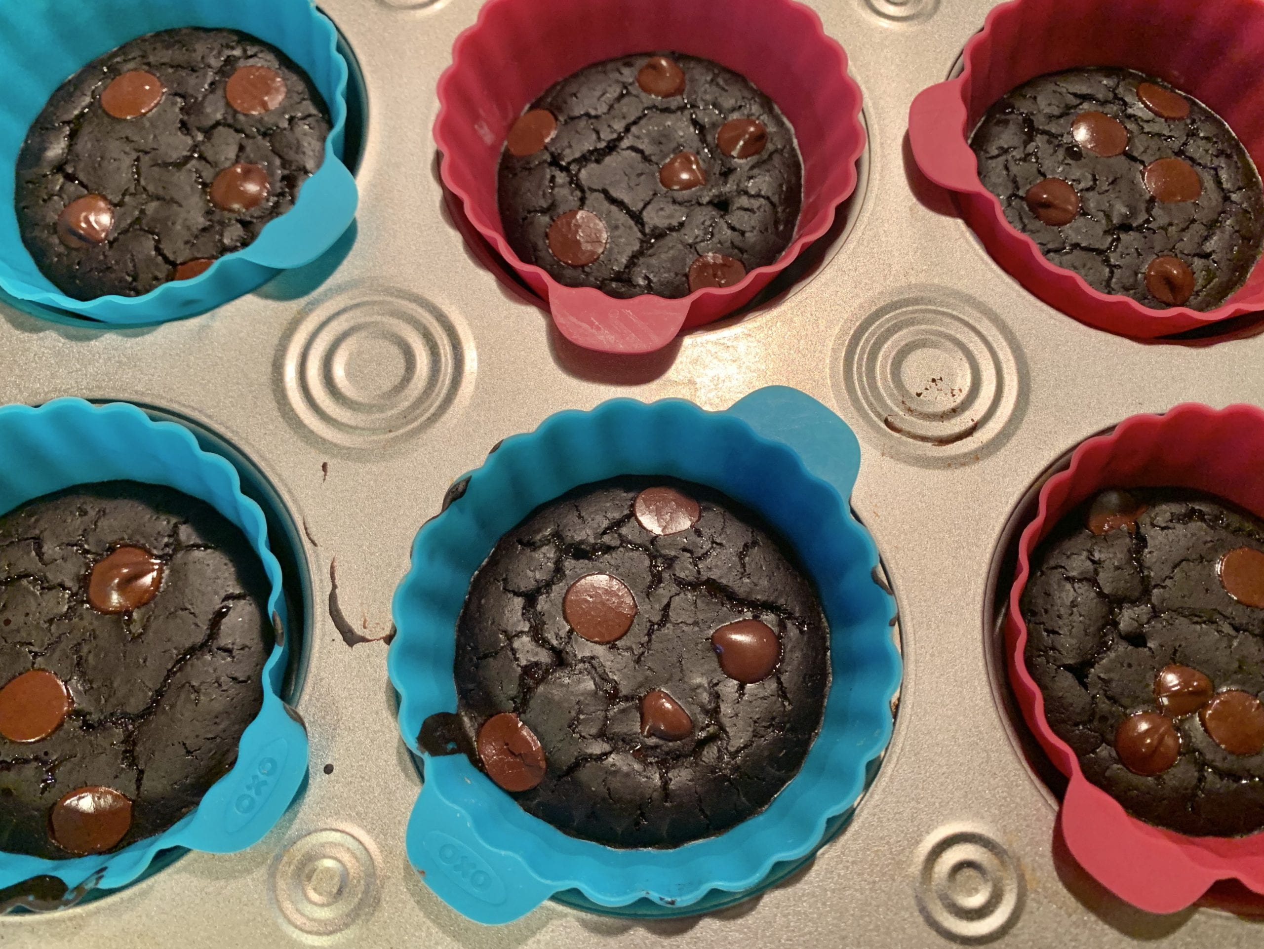 Flourless Fudge Brownie Muffins