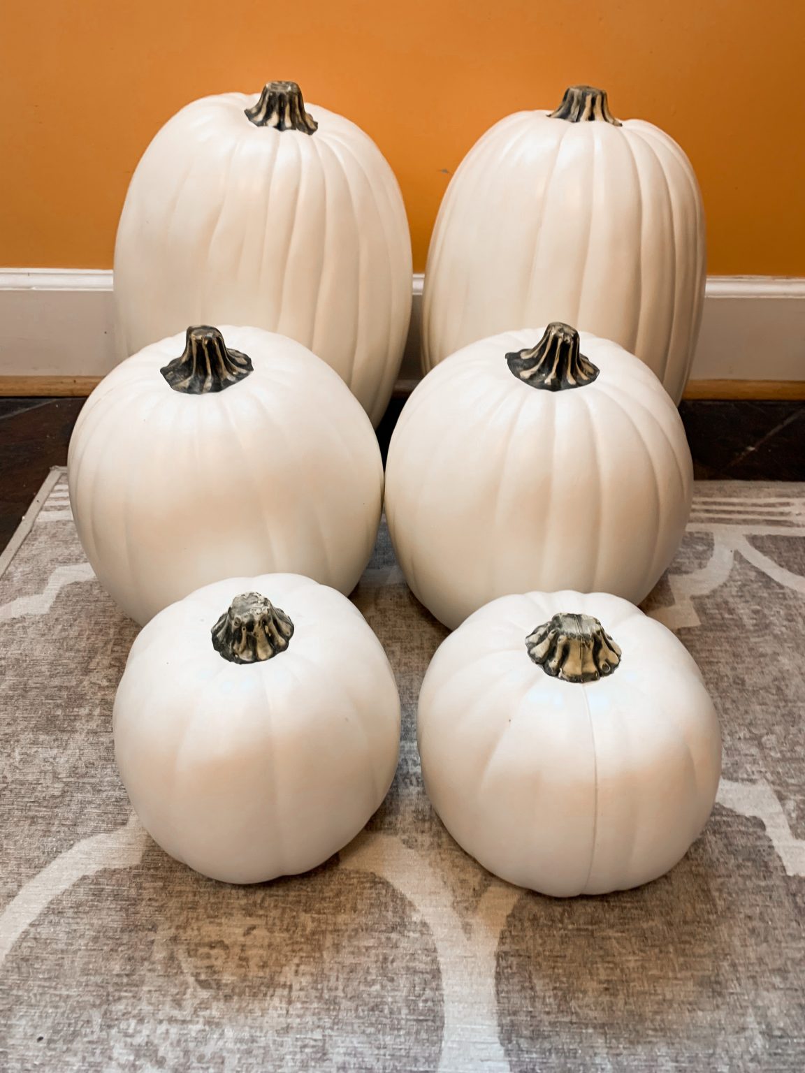 Fall Front Porch Faux Pumpkins